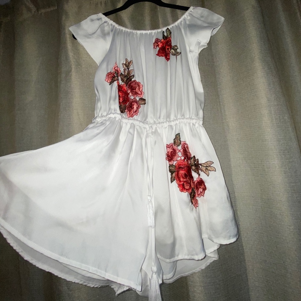 Reverse Embroidered Romper